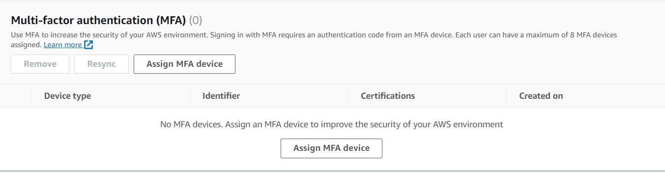 WS Account Setup First Steps Multi-Factor Authentication