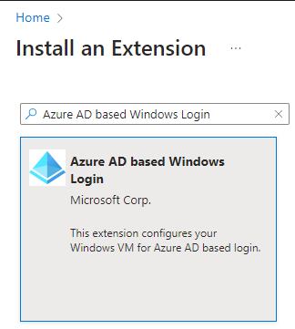 Securely Accessing Azure Virtual Machines with Entra Login Install Extension