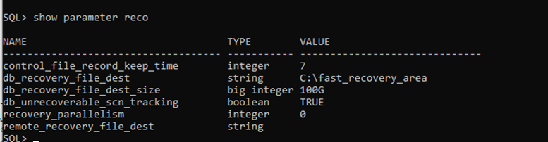 Creating and Sizing the Oracle Fast Recovery Area db_recovery_file_dest See Changes