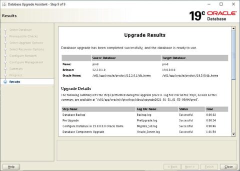 Oracle 12c to 19c Database Upgrade Manual - VDBA