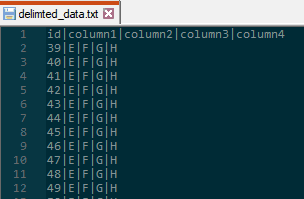 Connecting to delimited File example