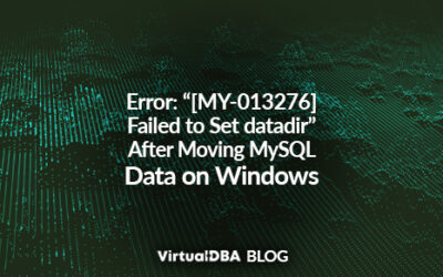 Error: “[MY-013276] Failed to Set datadir” After Moving MySQL Data on Windows