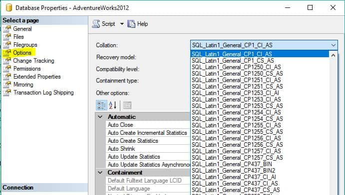 SQL Server Collation and Processes