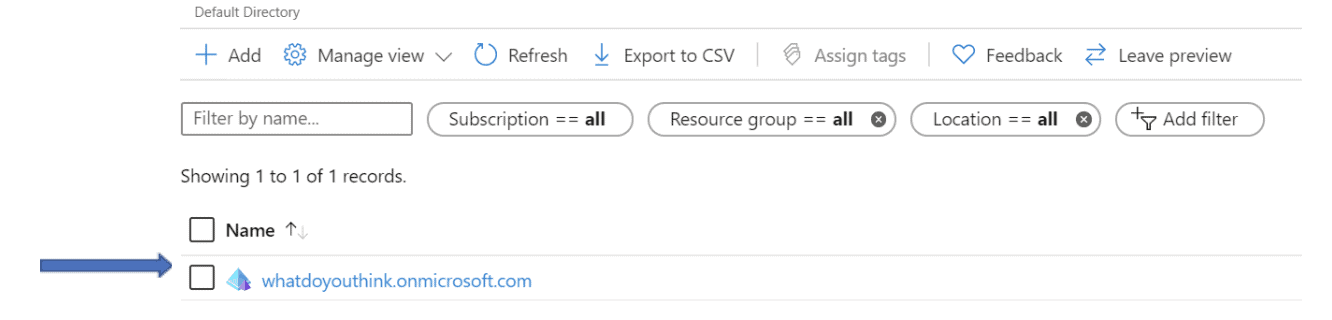 Setting up Azure AD DS page
