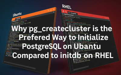 Why pg_createcluster is the Preferred Way to Initialize PostgreSQL on Ubuntu Compared to initdb on RHEL