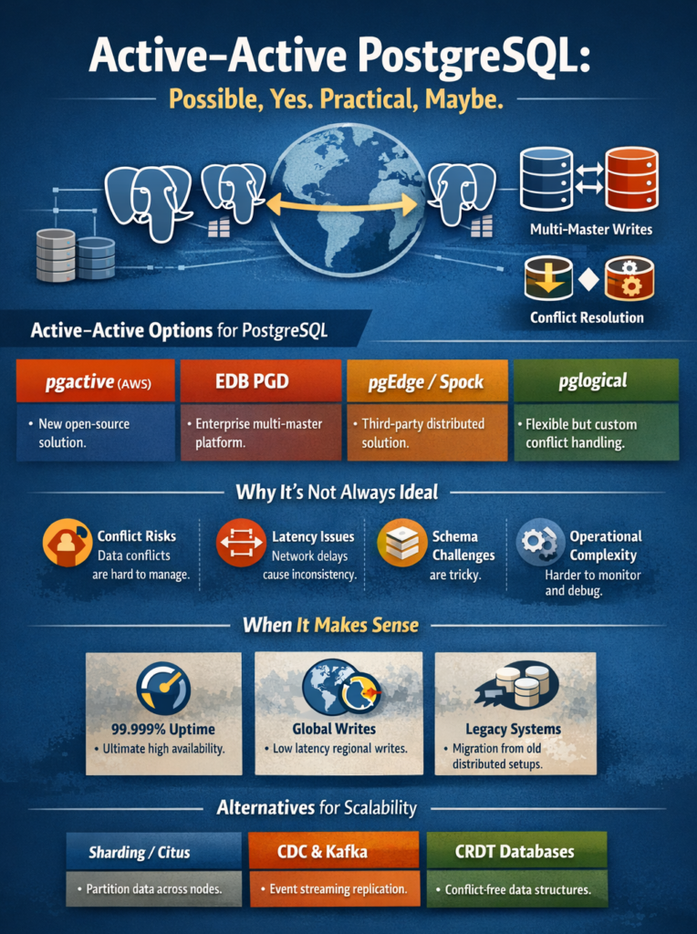 Active-Active Options for PostgreSQL