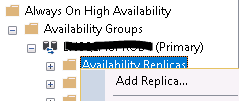 availability replicas add replica