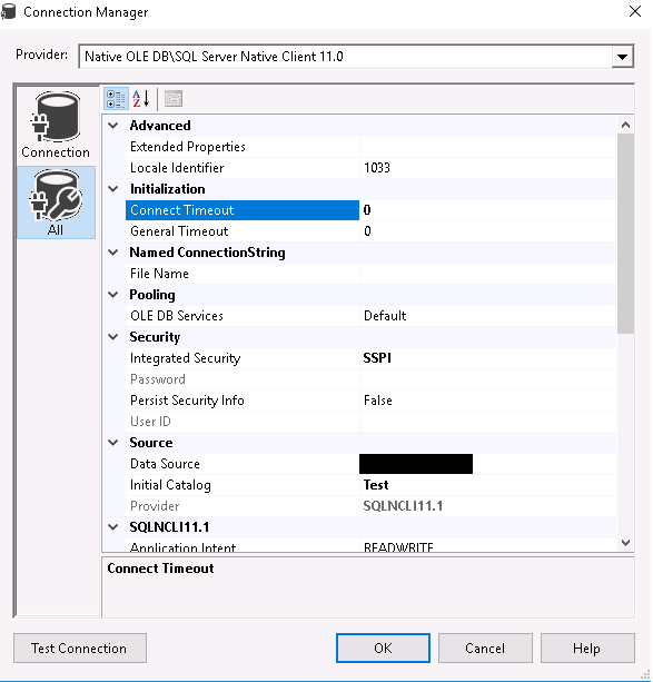 How To Set SSIS Package Connection Timeout To Unlimited