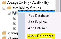 show dashboard