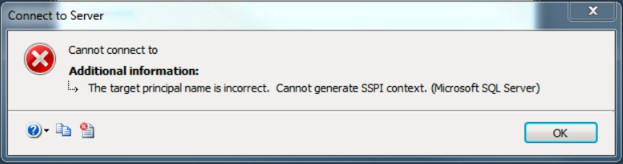 SSPI Error - SQL Server