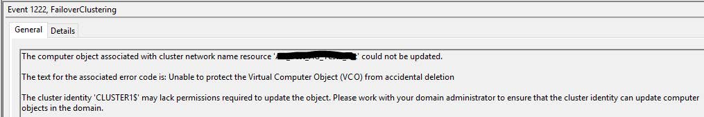 update unable to protect VCO