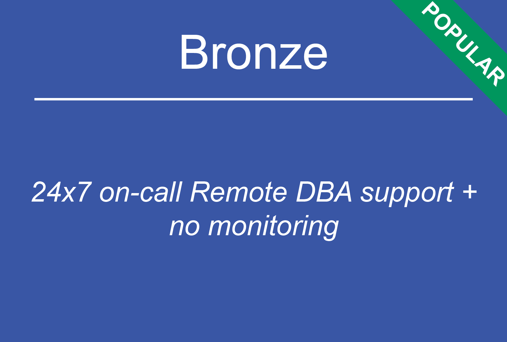 Bronze - 24x7 Support - No Monitoring
